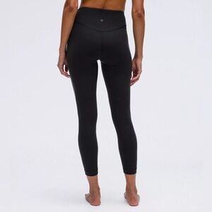 Lululemon Black High-Waisted Leggings “Wunder Smooth Cover HR Tights” 25” size 2